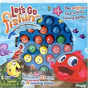 Pressman Let’s Go Fishin’ Game – Classic Kids Fishing Game for 1-4 Players – Rotating Pond, 21 Fish & Poles – Fun Hand-Eye Coordination Toy for Ages 4+