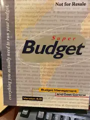 NEW UNUSED Super Budget Version 4.0 Budget& Cost Control+ License Disk NFR