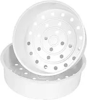 [COLLBATH] 2pcs Plastic Steaming Basket for Rice Cooker Stackable Vegetable Steamer Rack with Dense Design for Quick Even Cooking of Dumplings Pasta and More