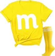 [YOKVAN] Womens Easy Costumes M T-Shirts Halloween Team Groups Chocolates Candy Costume Tops