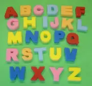 CHUNKY FOAM ALPHABET CAPITAL LETTERS FINGER POSTER PAINTING & BATHTIME SPONGES