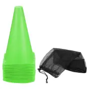 15Pcs 9" Plastic Soccer Cones Training Field Markers for Football Sports Green