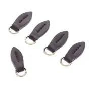 Leather Zip Puller, Leaf Shape Zipper Tags Fixer Pull, Replacement Heads Coffee