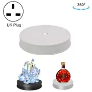 30cm Electric Rotating Turntable Display Stand LED Light Video Shooting Props Tu