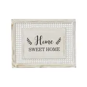 Willow & Silk Home Sweet Home Rattan Timber Framed Indoor Wall Art