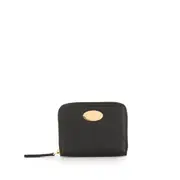 [Mulberry] Mulberry Logo Plaque Zip-around Purse ONE SIZE BLACK