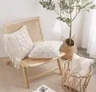 Handmade Moroccan Style Neutral Macrame Nordic Boho Cushion Cover Cotton