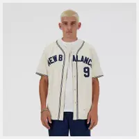 在飛比找PChome24h購物優惠-【New Balance】男 棒球衣 白_MT41512LI