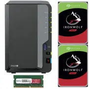 Synology DS224+ NAS 6GB RAM 16TB (2x8TB) Seagate Ironwolf Drives Assembled