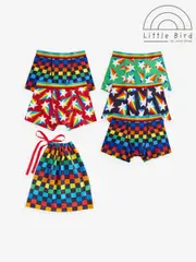 Little Bird by Jools Oliver Multi Boys Star And Checkerboard Trunks 5 Pack (B12401) | $33 - $36