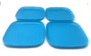 Tupperware 8" Square Luncheon Plates Set of 4 NEW