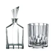 Nachtmann Aspen 7 Piece Crystal Whisky Carafe & Tumbler Set 750ml/295ml
