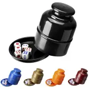 Bar Party Dice Cup Drinking Board Game Gambling Dice Box With 5 D6 Dice vhBDR CR