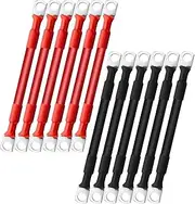 12PCS 2AWG Battery Cable with 5/16'' Terminal Blocks, 6 Red and 6 Black Cable Set for Solar RV Car Motorcycle, Thin Copper Power Inverter Wire Set