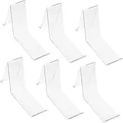 QUMIIRITY 6pcs Clear Acrylic Shoe Holder Display Rack Versatile Stand for High Heels Sneakers Slippers Retail Organizer for Shopping Malls Home Use Lightweight Easy to Clean