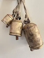 Royal sapphire Decorative Bell Set of 3 Hanging Harmony Bells Garden Rustic Relaxing Tranquil Wind Chimes
