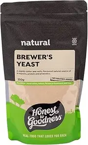 Honest to Goodness, Brewers Yeast, 350g - Natural Source of Essential Nutrients. Gut Health and Digestion. VerSatile ingredient to Support Well-being.