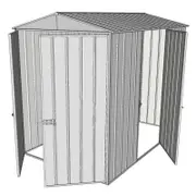 Build-a-Shed 1.5 x 2.3 x 2.3m Single Hinged Side Door Gable Shed - Zinc