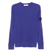 [Stone Island] Stone Island Ribbed Crew-neck Sweater XL PURPLE