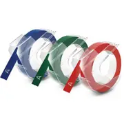 Dymo Embossing Labels 3 Multi-Pack Blue, Red, Green 9mm x 3m [1741671]