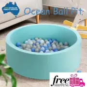 Kids Ball Pit 90x30cm Foam Play Pool Barrier Toys Children Blue 200 balls