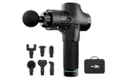 Massage Gun- Hand held - x6 Heads Black