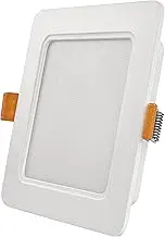 EMOS LED Panel 9W Square 900lm Ceiling Light Recessed Ceiling Light 12x12cm Neutral White 4000K with LED Driver Extra Flat Installation Depth 2.6cm White