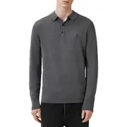AllSaints Mode Merino Wool Polo Sweater in Monument Grey at Nordstrom, Size Large