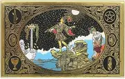 GIBZ Vintage Original Design Tarot Cards, 78 Pieces Black Gold Foil Tarot Deck Set, with Guide Book and Luxury Box for Beginners
