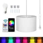 15FT Hanging lamp with Switch,White Hanging Lights with Plug in Cord, Pendant...