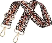 [NUOBESTY] Adjustable Leopard Print Shoulder Strap for Bags Wide Replacement Strap with Hooks for Handbags Crossbody and Tote Bags Durable Material