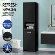 ALFORDSON Tall Cabinet Bathroom Storage Furniture Slim Shelf Cupboard Black