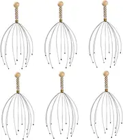 Ipetboom 6pcs Octopus Head Massager Handheld Scalp Massager for Full Relaxation Portable Design for Neck Shoulders Legs Arms and Feet Enhances Random Color
