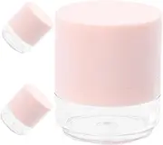 VICASKY 3pcs Refillable Loose Powder Container with Puff Portable Makeup Box for Body Powder Durable Design with Tight Lid Soft Puff for Even Application