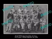 OLD POSTCARD SIZE PHOTO OF WWII RAAF THE No 32 WIRELESS OPERATORS c1940
