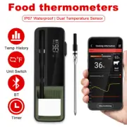 Bluetooth Wireless Meat Thermometer Probe Meat Oven Smoker Grill Cooking Tool