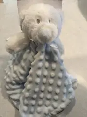 Blankets and Beyond Bear Security Blanket Lovey Blue Minky New Nunu