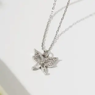 Shinning Butterfly Necklace Crystal Zirconia Pendant