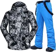 [USDBE] Ski Suit Men Winter Warm Snow Jacket and Pants Skiing and Snowboarding Jacket