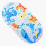 ILIKY Baby Children Shower Mat Non Slip for Kids with Suction Cups for Tub Natural PVC Octopus