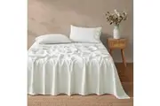 Natural Home Vintage Washed Hemp Linen Sheet Set Dove Grey (Queen,King,Super King)