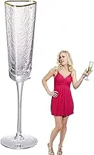 Clear Champagne Flutes | Clear Glass Champagne Flutes, Clear Glass Coffee Cups, Retro Decor, Wine Glass, Concentrated Party Supplies For Mimosa Bar, W