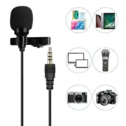 HRIDZ 6M 3.5mm Jack Clip-on Lavalier Lapel Microphone for iPhone Android DSLR Ca