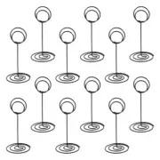 12 Pcs Metal Number Plate Clip Picture Holders for Tables Stands Man