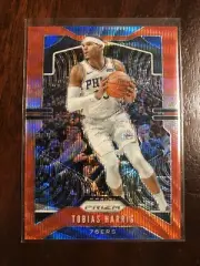 TOBIAS HARRIS 2019-20 PANINI PRIZM RUBY WAVE REFRACTOR PARALLEL SP