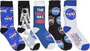[Hyp] NASA The Eagle Has Landed Men's Crew Socks 5 Pair Pack