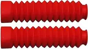 ZHANGTIAN 2Pcs Motorcycle Front Fork Cover Gaiters Gators Boot Shock Protector Dust Guard Compatible with Off Road Pit Dirt Bike Motocross Bicycle New (Color : Red)