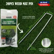 20Pcs Garden Greens® Weed Mat Pins Galvanised Steel Anti Rust 3mm x 150mm AU