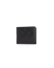 Calvin Klein Mens Monogram Leather Wallet Black - Wallets -Size One Size