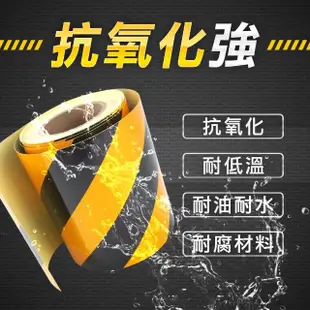 【冠和工程】斑馬線膠帶 黑黃膠帶 反光貼條 安全警示貼紙 地板地面膠帶 TBY2046-F(警戒地標貼 交通反光膜)